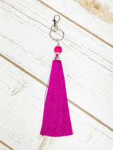 Load image into Gallery viewer, Large Silk Tassel Keychains