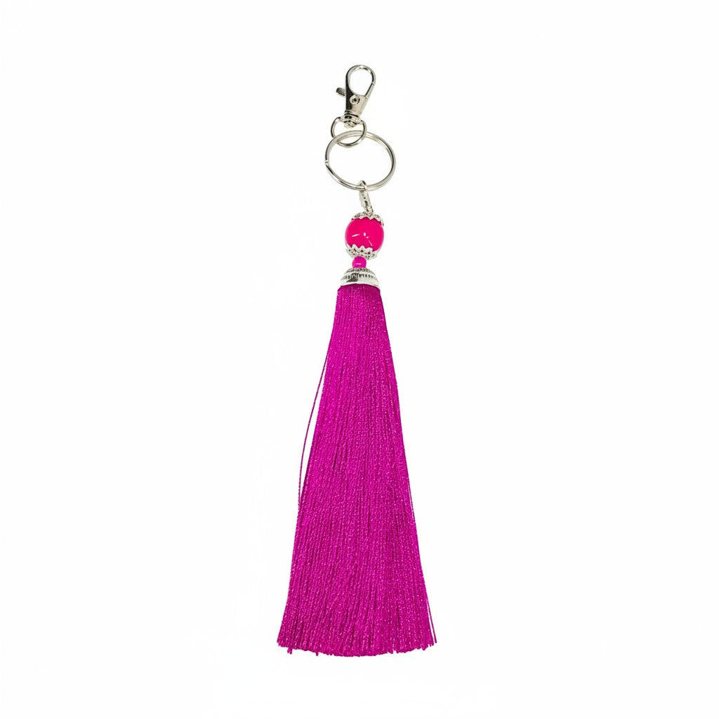 Large Silk Tassel Keychains