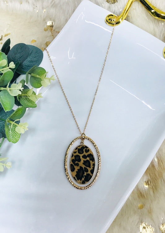 Leopard Pendant Necklace- N345