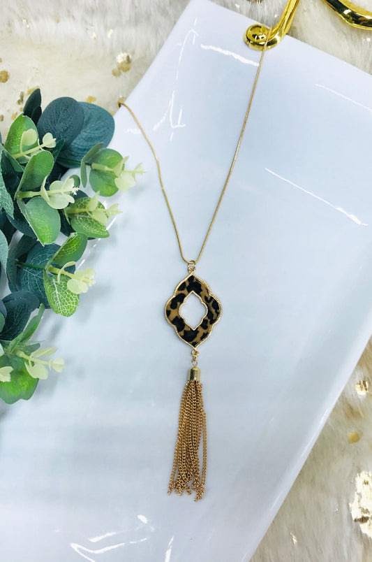 Leopard Pendant Necklace - N346