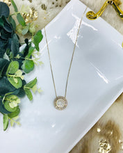 Load image into Gallery viewer, Gold Tone Rhinestone Initial Necklaces