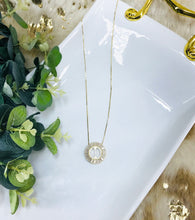 Load image into Gallery viewer, Gold Tone Rhinestone Initial Necklaces