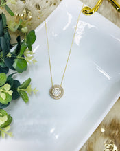 Load image into Gallery viewer, Gold Tone Rhinestone Initial Necklaces