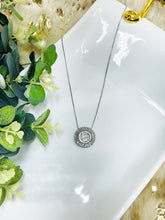 Load image into Gallery viewer, Silver Tone Rhinestone Initial Necklaces