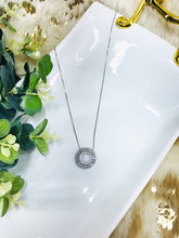Load image into Gallery viewer, Silver Tone Rhinestone Initial Necklaces