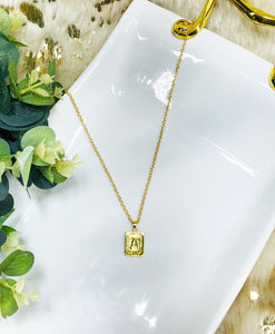 Square Initial Necklaces