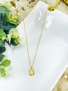 Square Initial Necklaces