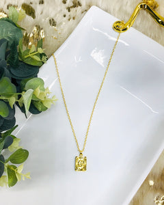 Square Initial Necklaces