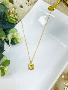 Square Initial Necklaces