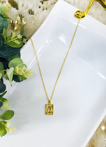Square Initial Necklaces