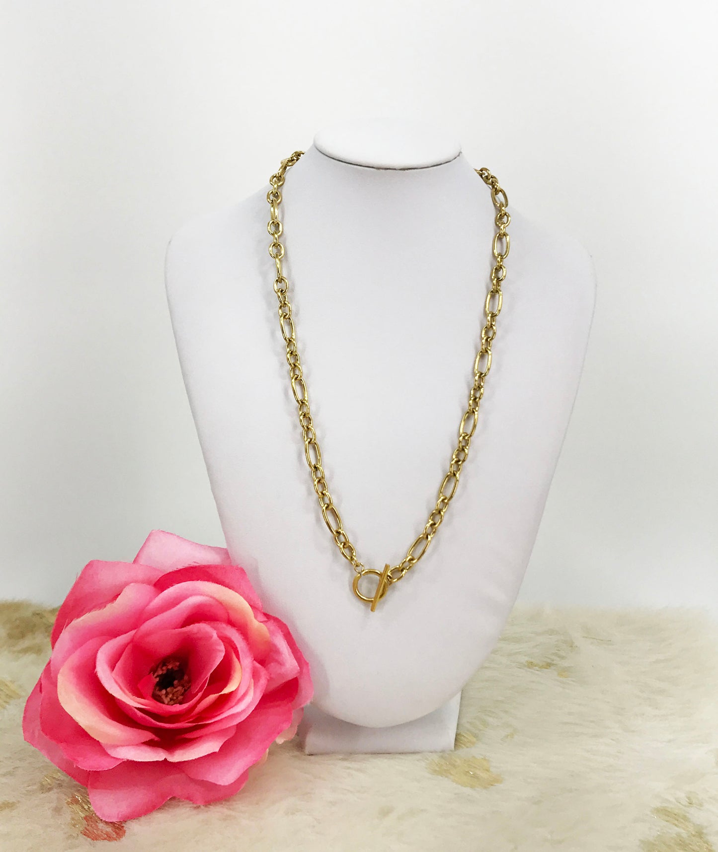 Stainless Steel Figaro Chain Necklace - N772