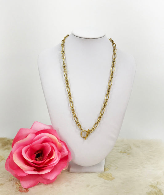 Stainless Steel Figaro Chain Necklace - N772