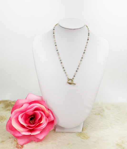 Neutral Rosary Chain Necklace - N785