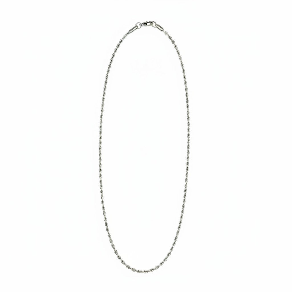 Silver Rope Chain Necklace