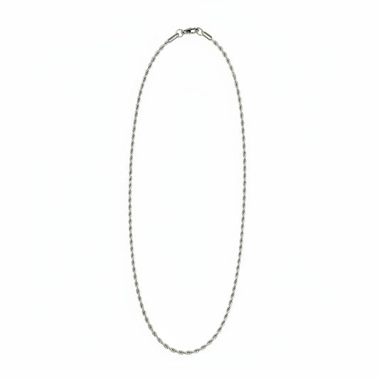 Silver Rope Chain Necklace