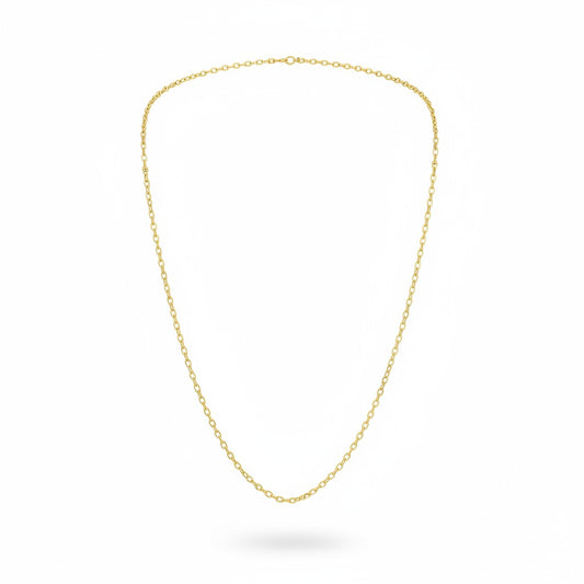 Gold Oval Link Chain Necklace