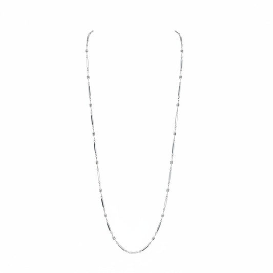 Silver Oval Link Chain Necklace