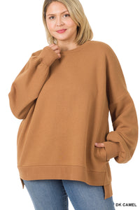 Dark Camel Oversized Sweatshirt - C218