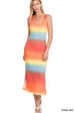 Load image into Gallery viewer, Coral Mix Sleeveless Midi Dress - C204