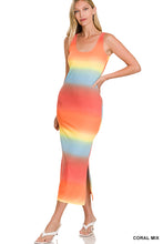 Load image into Gallery viewer, Coral Mix Sleeveless Midi Dress - C204