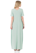 Load image into Gallery viewer, Light Green Short Sleeve Maxi Dress - C202