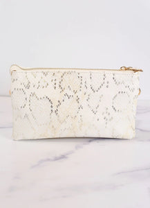 Metallic Gold Snake Crossbody Bag - HB169