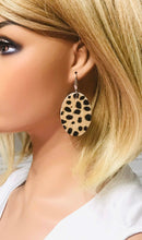Load image into Gallery viewer, Hair On Beige Cheetah Leather Earrings - E19-092