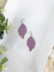 Lilac Blooms Dazzle Leather Earrings - E19-1011