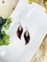 Load image into Gallery viewer, Plaid Leather and Glitter Earrings - E19-1019