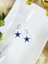 Load image into Gallery viewer, Dallas Cowboy Themed Leather Earrings - E19-1020