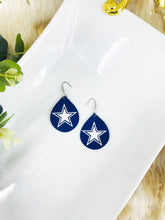 Load image into Gallery viewer, Dallas Cowboys Themed Leather Earrings - E19-1021
