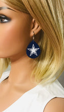 Load image into Gallery viewer, Dallas Cowboys Themed Leather Earrings - E19-1021