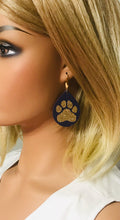 Load image into Gallery viewer, LSU Themed Leather Earrings - E19-1031