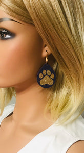 LSU Themed Leather Earrings - E19-1031