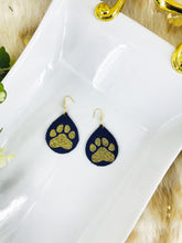 Load image into Gallery viewer, LSU Themed Leather Earrings - E19-1031