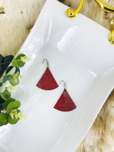 Crimson Dazzle Leather Earrings - E19-1037