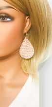 Load image into Gallery viewer, Gold and Pink Genuine Leather Earrings - E19-1043