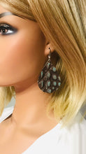 Load image into Gallery viewer, Brown and Turquoise Genuine Leather Earrings - E19-1047