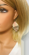 Load image into Gallery viewer, Preppy Plaid Leather Earrings - E19-1084