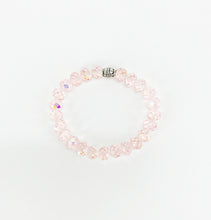 Load image into Gallery viewer, Pink AB Glass Bead Stretchy Bracelet