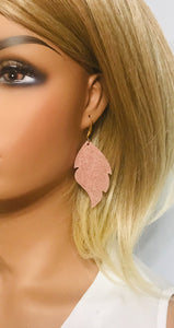 Rose Gold Leather Earrings - E19-1094