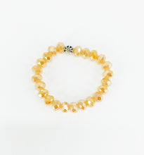 Load image into Gallery viewer, Metallic Tan Glass Bead Stretchy Bracelet