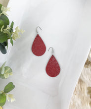 Load image into Gallery viewer, Crimson Dazzle Leather Earrings - E19-1102