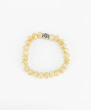 Load image into Gallery viewer, Tan Glass Bead Stretchy Bracelet