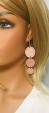 Load image into Gallery viewer, Rose Gold Leather Earrings - E19-1111