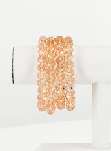 Load image into Gallery viewer, Peach Glass Bead Stretchy Bracelet