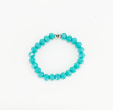 Load image into Gallery viewer, Lighter Turquoise Glass Bead Stretchy Bracelet