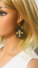 Load image into Gallery viewer, Saint&#39;s Themed Leather Earrings - E19-1125