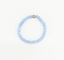 Load image into Gallery viewer, Light Blue AB Glass Bead Stretchy Bracelet