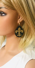 Load image into Gallery viewer, Saint&#39;s Themed Leather Earrings - E19-1126